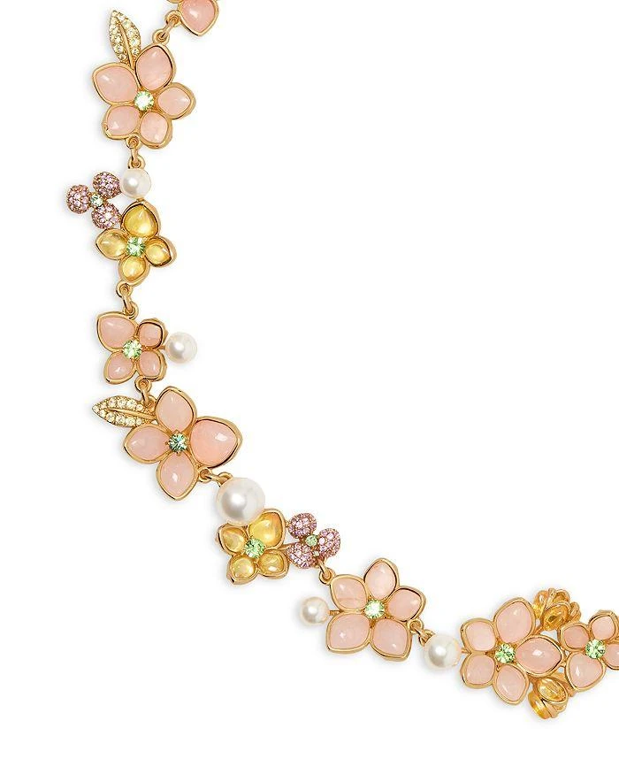 Kate Spade Pastel Petals Mixed Stone Flower Statement Necklace in Gold Tone, 16" 3
