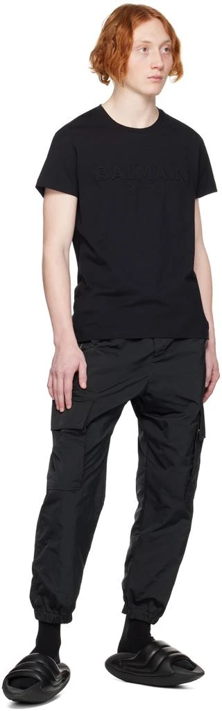Balmain Black Embossed T-Shirt 4
