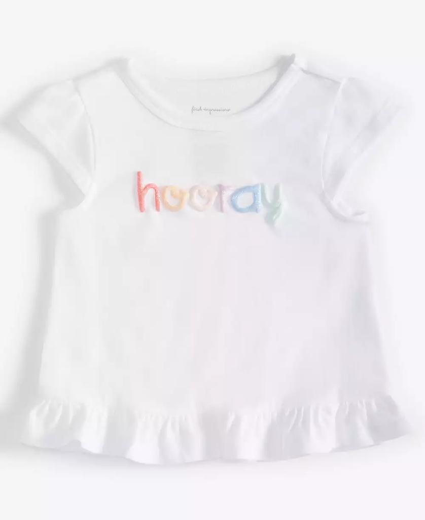 First Impressions Baby Girls Short-Sleeve Hooray Graphic T-Shirt, Created for Macy's