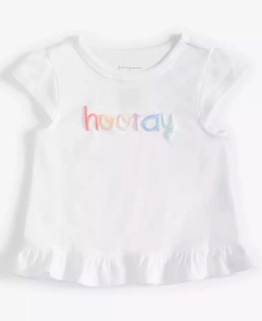 First Impressions Baby Girls Short-Sleeve Hooray Graphic T-Shirt, Created for Macy's 1