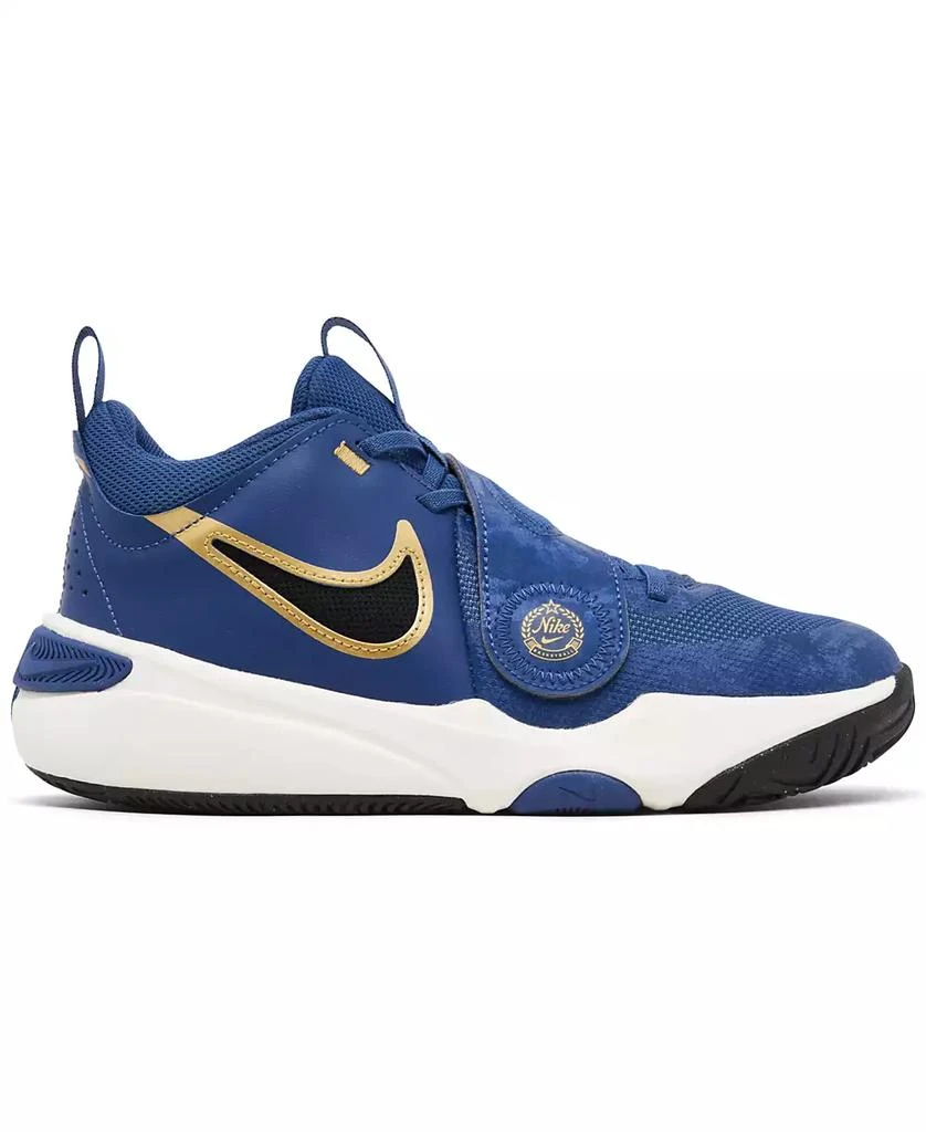 NIKE Big Kids' Team Hustle D 11 Fastening Strap Basketball Sneakers from Finish Line 6