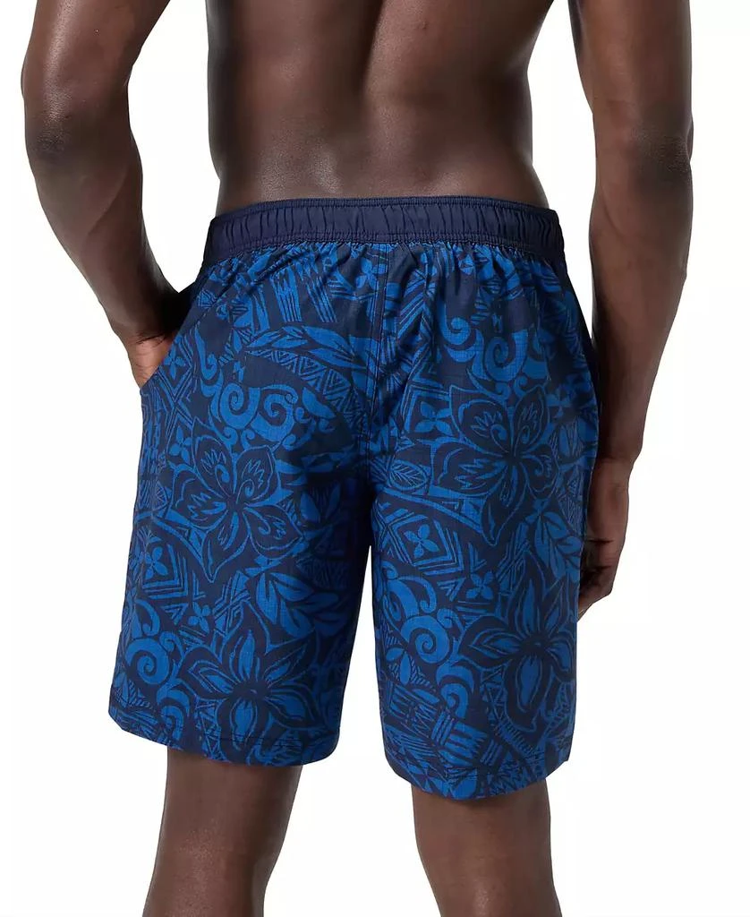 Speedo Men
s Bondi Basin Abstract Print Drawstring 9" Boardshorts 4
