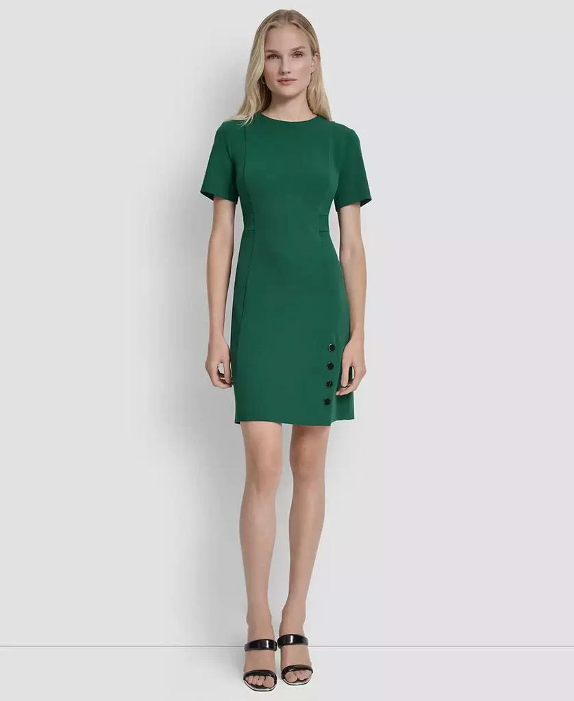 Petite Short Sleeve Jewel Neck Sheath Dress  On Sale Now with Up to 61%  Off | Discover Exclusive Deals & Savings at BeyondStyle  Authentic DKNY  dress|women's fashion|dresses with Limited-Time Discounts,