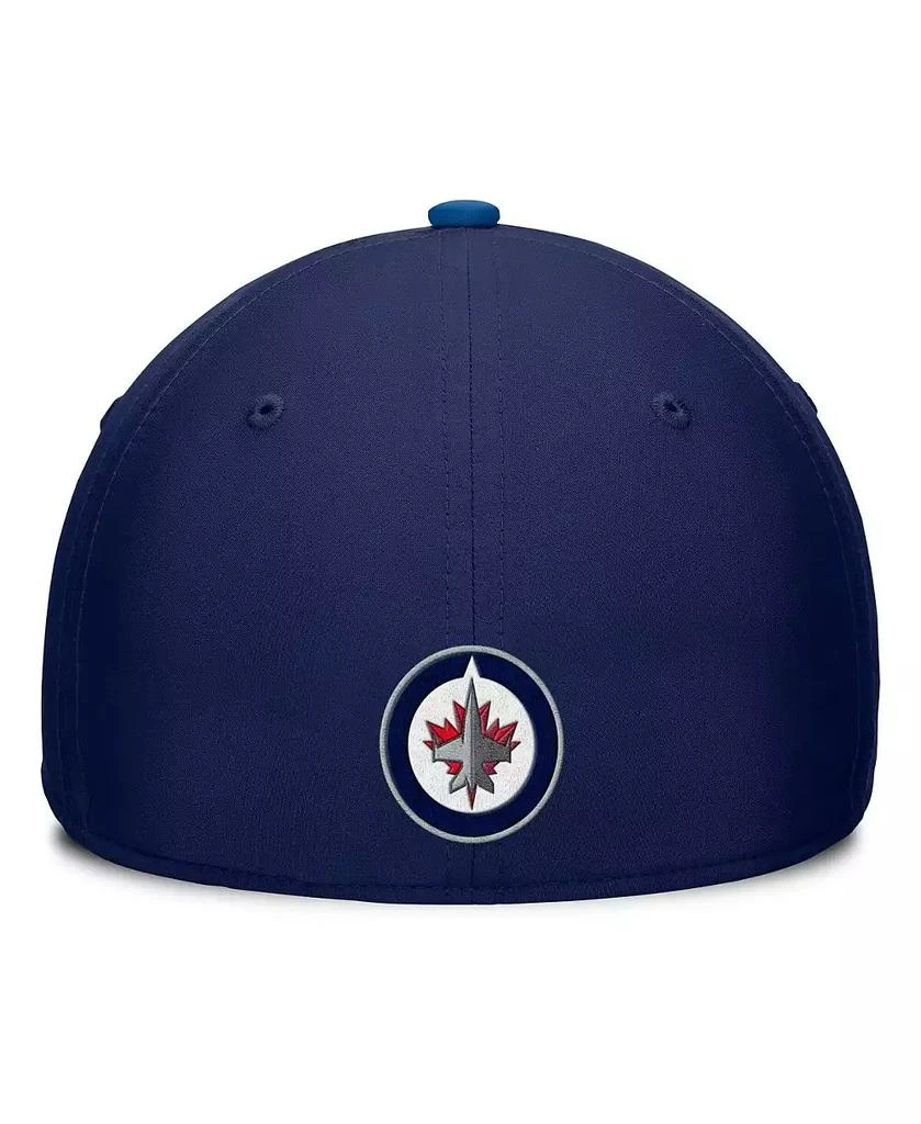 Fanatics Men's Navy/Blue Winnipeg Jets Authentic Pro Rink Team Code Flex Hat 4