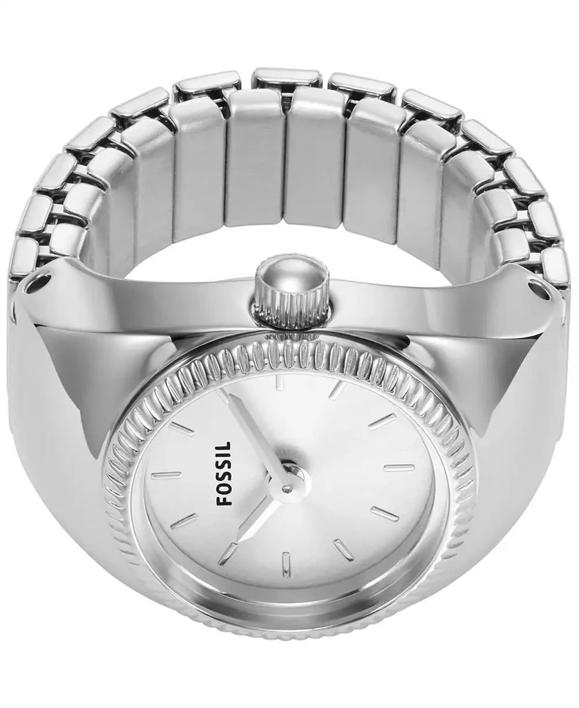 Fossil Women's Ring Watch Two-Hand Silver-Tone Stainless Steel Bracelet Watch, 15mm 3