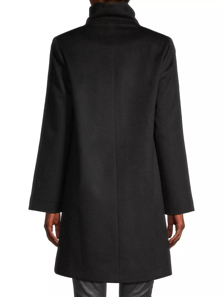 Sofia Cashmere Wool-Cashmere Stand Collar Coat 5