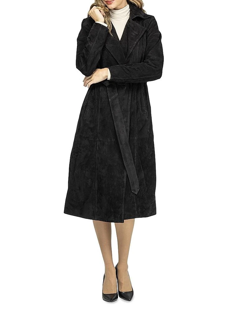 Gorski Metis Suede Belted Trench Coat 6