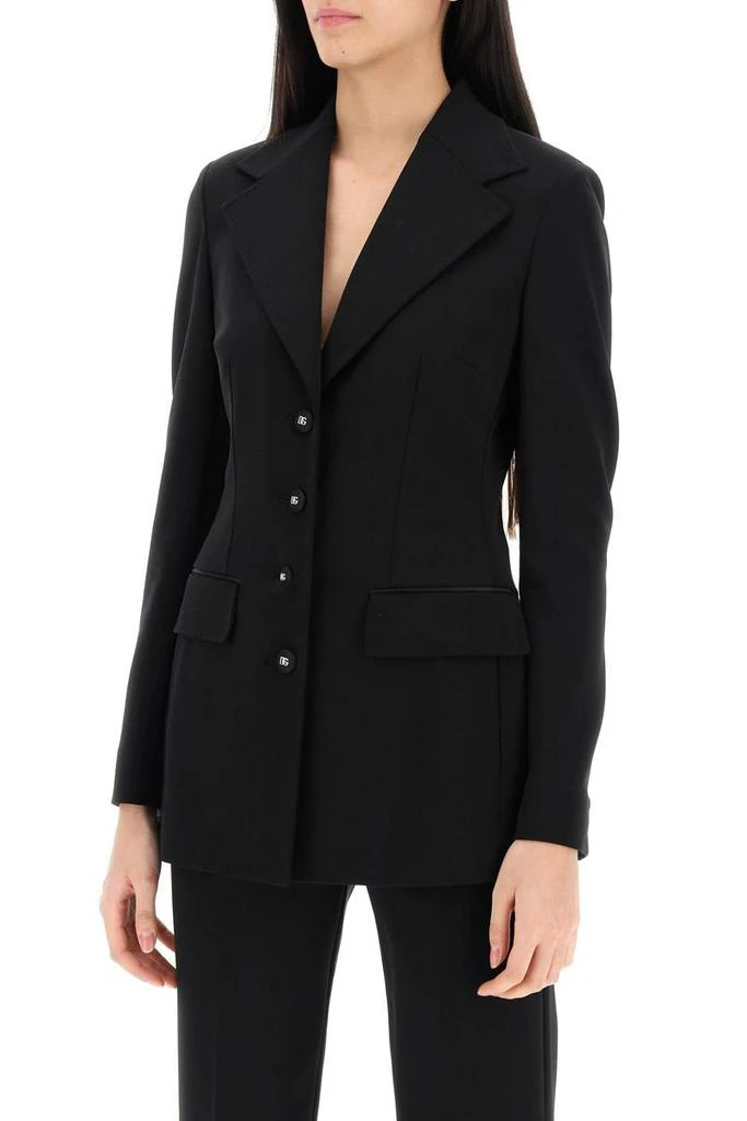 Dolce & Gabbana Milano-Stitch Jersey Single-Breasted Jacket 4