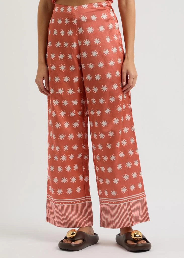 Cloe Cassandro Coco printed satin trousers 2