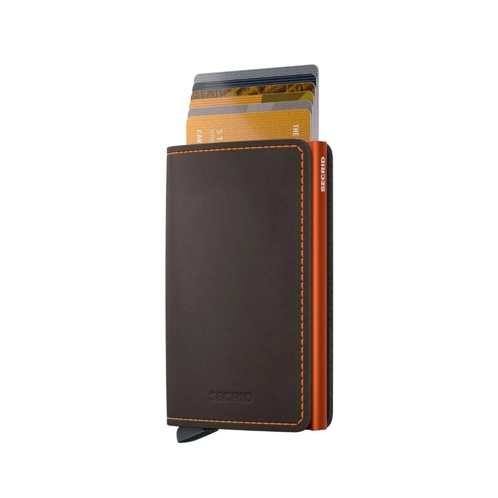 SECRID Sm - truffle & orange slim wallet - matte 2