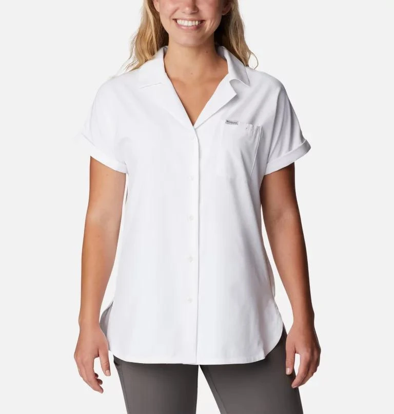 Columbia Columbia Women's PFG Sun Drifter  Woven Short Sleeve Shirt- 1
