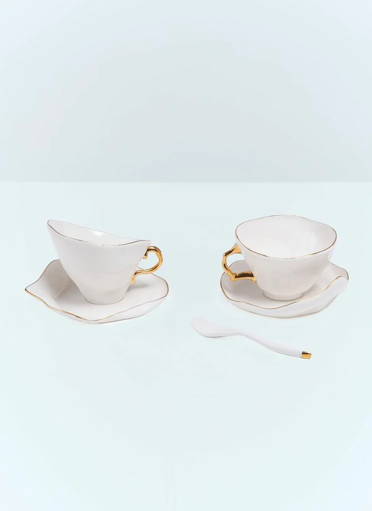 SELETTI Meltdown Teacup, Saucer And Spoon Set 3