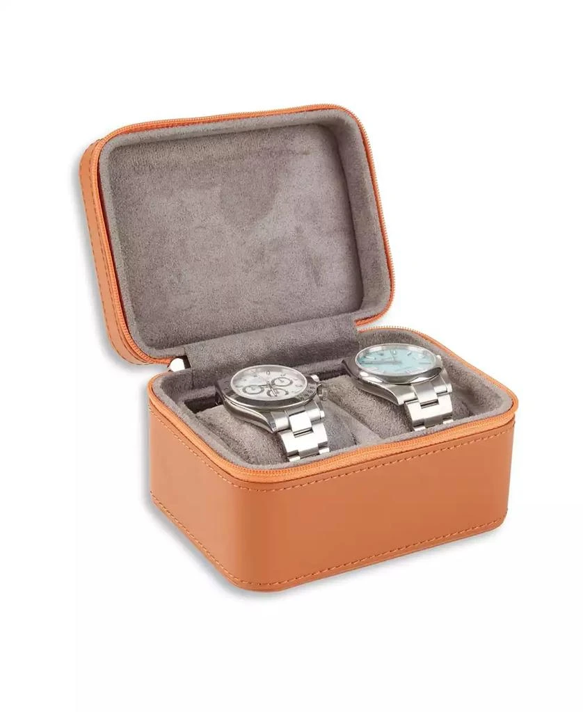 Bey-Berk Genuine Leather Two Watch Storage Case 3