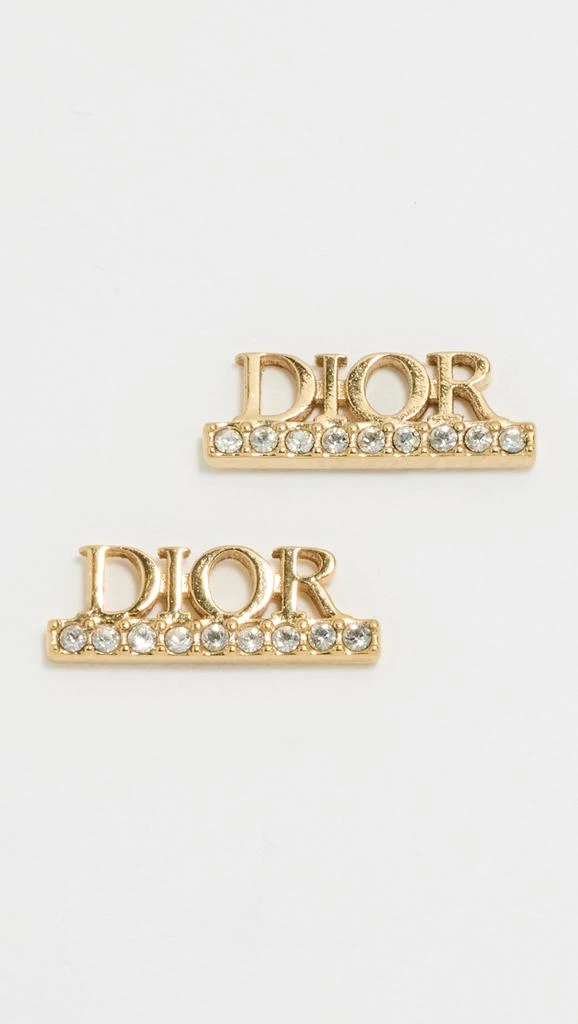 What Goes Around Comes Around Dior Gold Crystal Dior Evolution Earrings 1