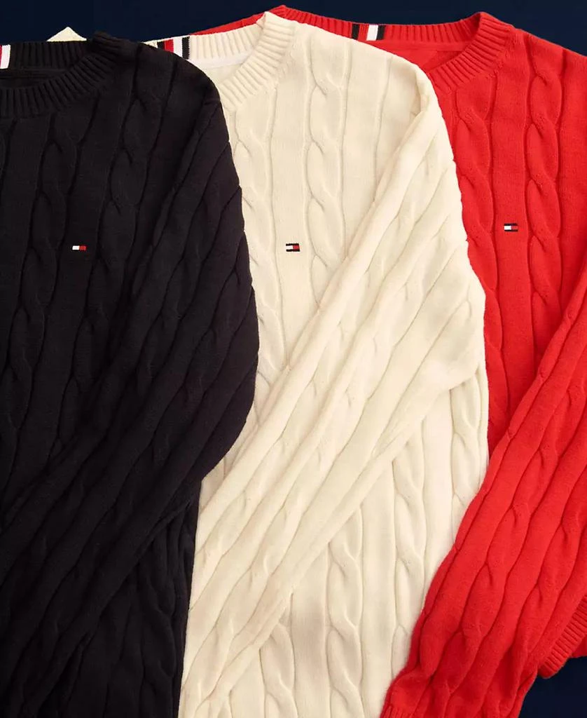 Tommy Hilfiger Men's Classic Cable Crewneck Sweater 6