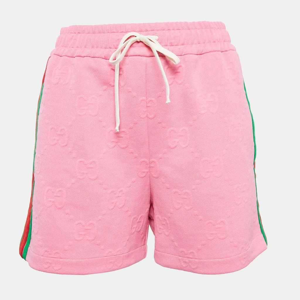 Gucci Gucci Pink GG Jacquard Jersey Web Stripe Shorts S 1