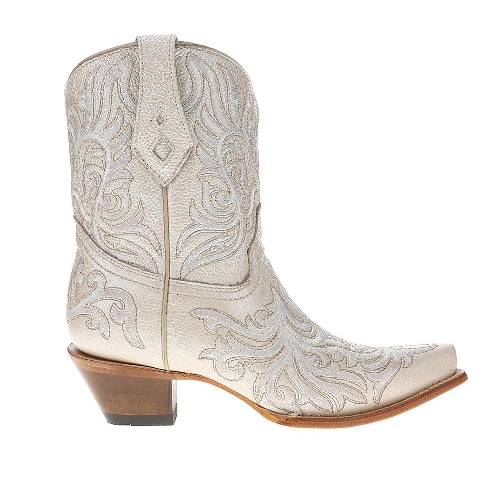 Corral Boots Ankle Embroidered Snip Toe Pull On Cowboy Booties