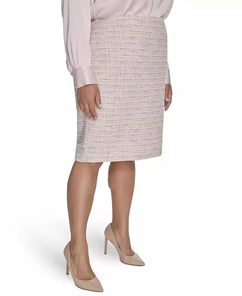 Calvin Klein Plus Size Tweed Pencil Skirt 3