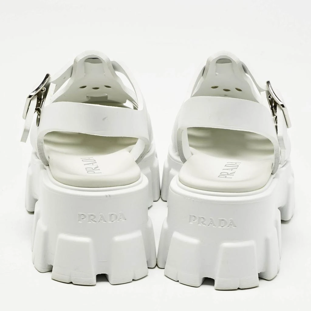Prada Prada White Rubber Monolith Platform Sandals Size 36 5
