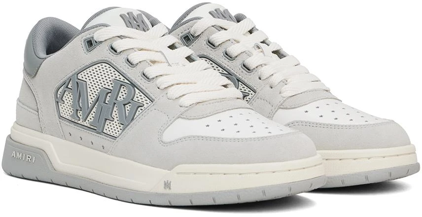 AMIRI Gray & White Suede Classic Low Sneakers 4