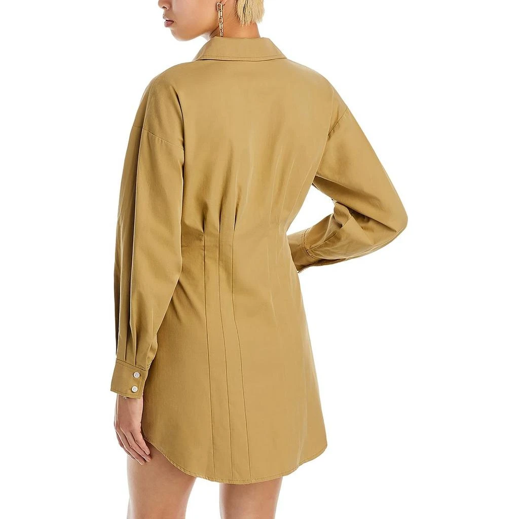 Wayf Womens Cotton Button Down Shirtdress 2