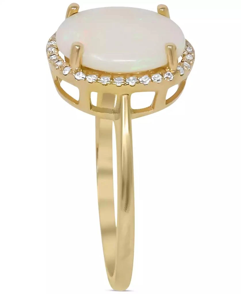 Macy's Opal (1-3/4 ct. t.w.) & Diamond (1/10 ct. t.w.) Oval Halo Ring in 14k Gold 4
