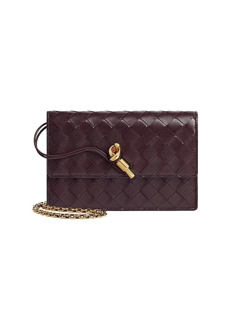 Bottega Veneta Andiamo Intrecciato Leather Chain Pouch 1