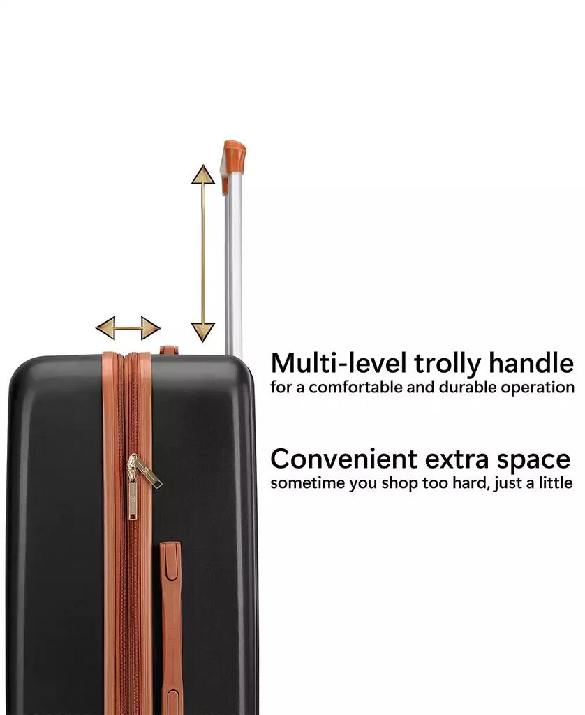 Badgley Mischka Mia Expandable Retro Luggage Set, 3 Piece 5