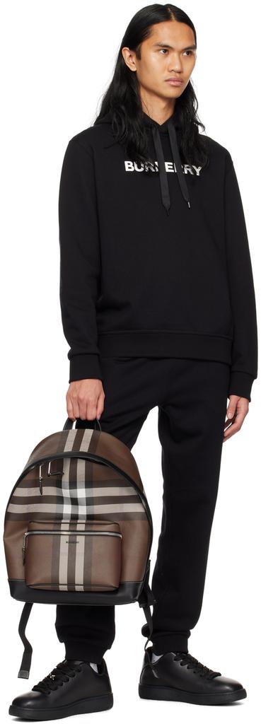 スニーカー BURBERRY Black Leather Box Sneakers Leather Box Sneakers in Black - Men | Burberry® Official