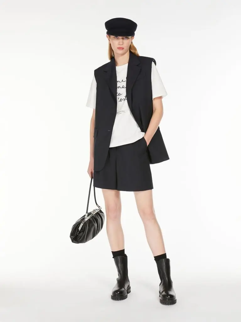 Weekend Max Mara Cotton t-shirt with embroidered lettering detail 5