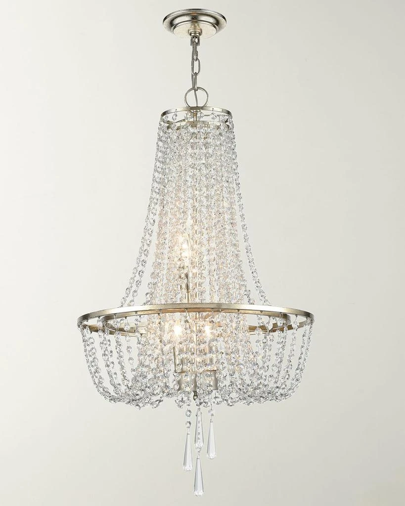 Crystorama Arcadia 4-Light Antique Silver Chandelier