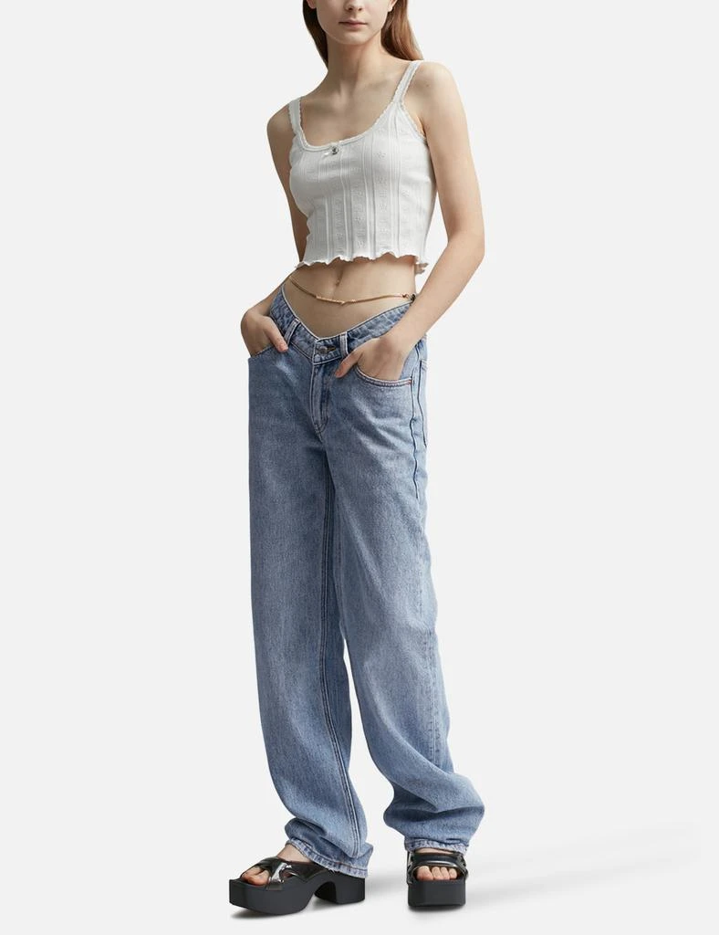 Alexander Wang Nameplate V Front Denim Jeans 4