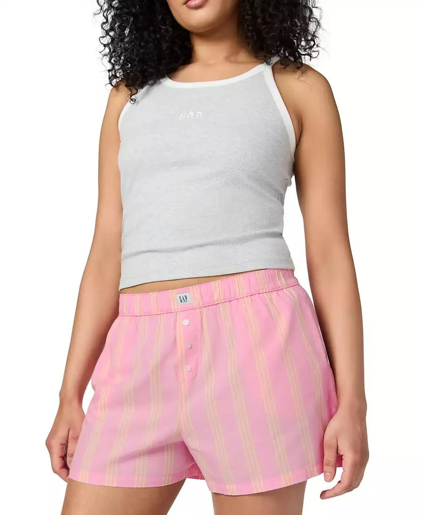 GAP Women's Printed Poplin Boxer Shorts 3