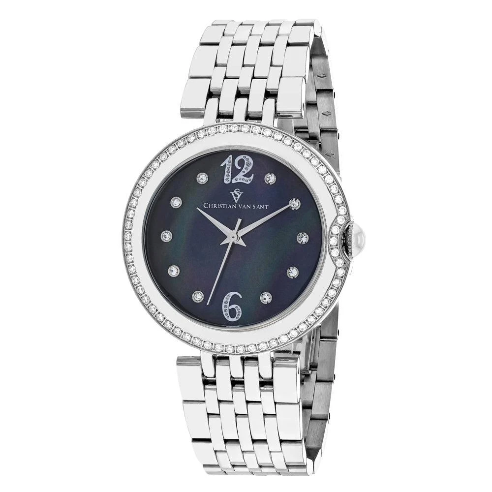 Christian Van Sant Women's Black MOP dial Watch 1