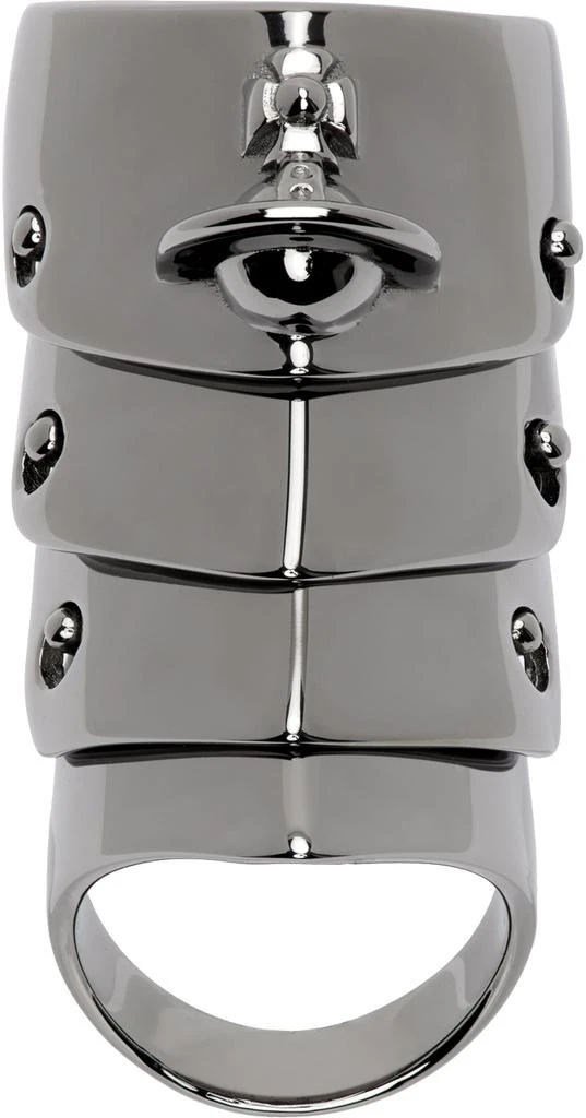 Vivienne Westwood Gunmetal Armour Ring 1