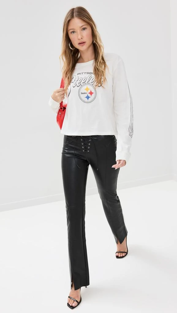 Junk Food Steelers Long Sleeve Crop Tee 4