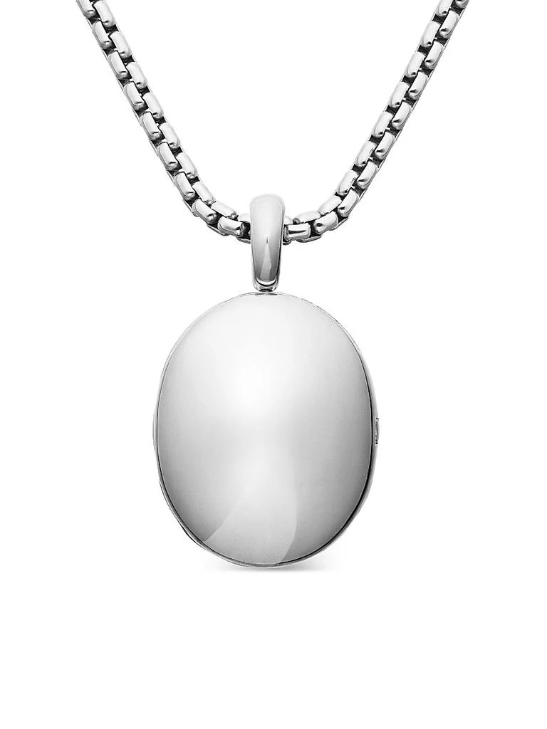 David Yurman Sculpted Cable Locket in Sterling Silver, 27mm 4