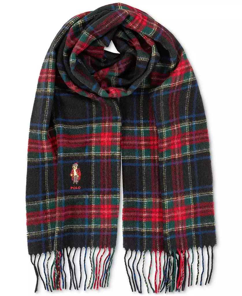 Ralph Lauren Men's Holiday Tartan Bear Scarf 1