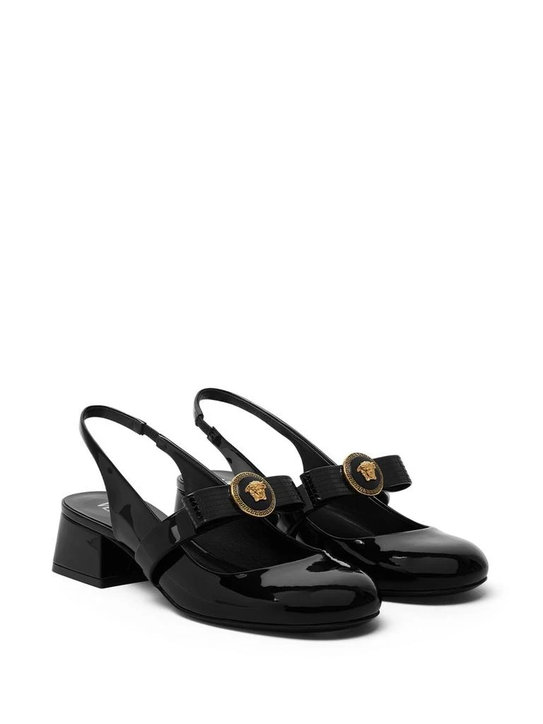 Versace GIANNI RIBBON PATENT LEATHER PUMPS 5