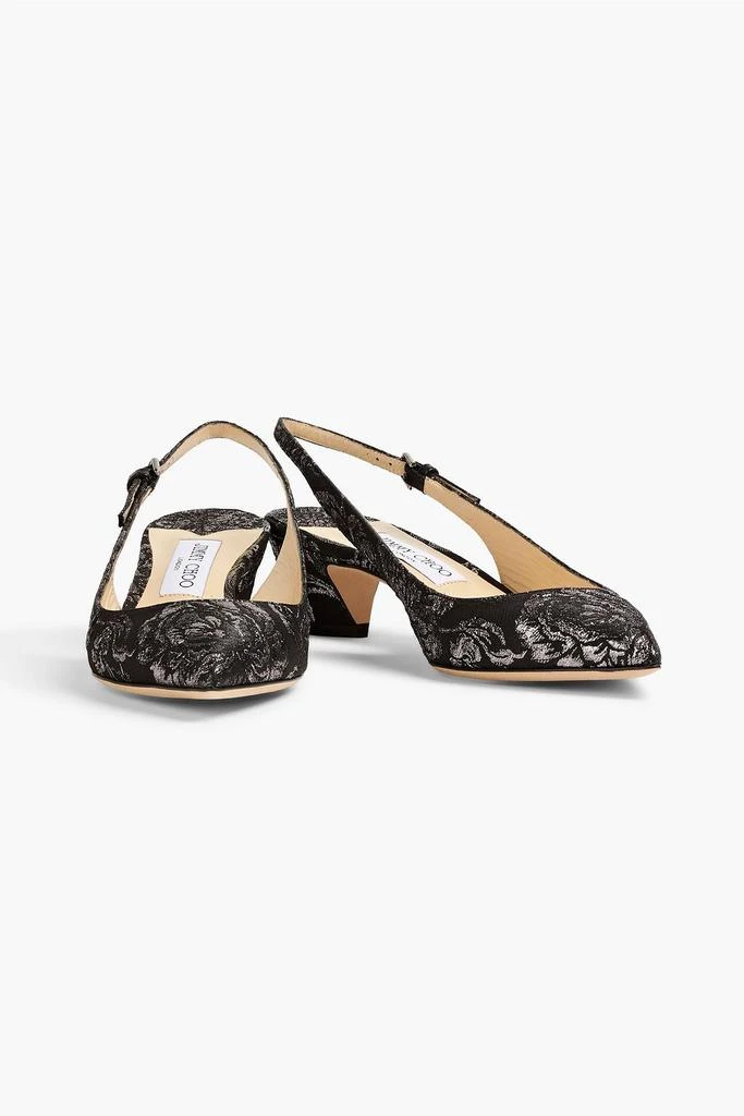 Jimmy Choo Gemma 40 metallic brocade slingback pumps 2