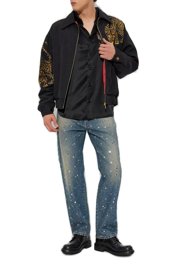 Versace Versace Embellished Long-Sleeved Buttoned Shirt 4