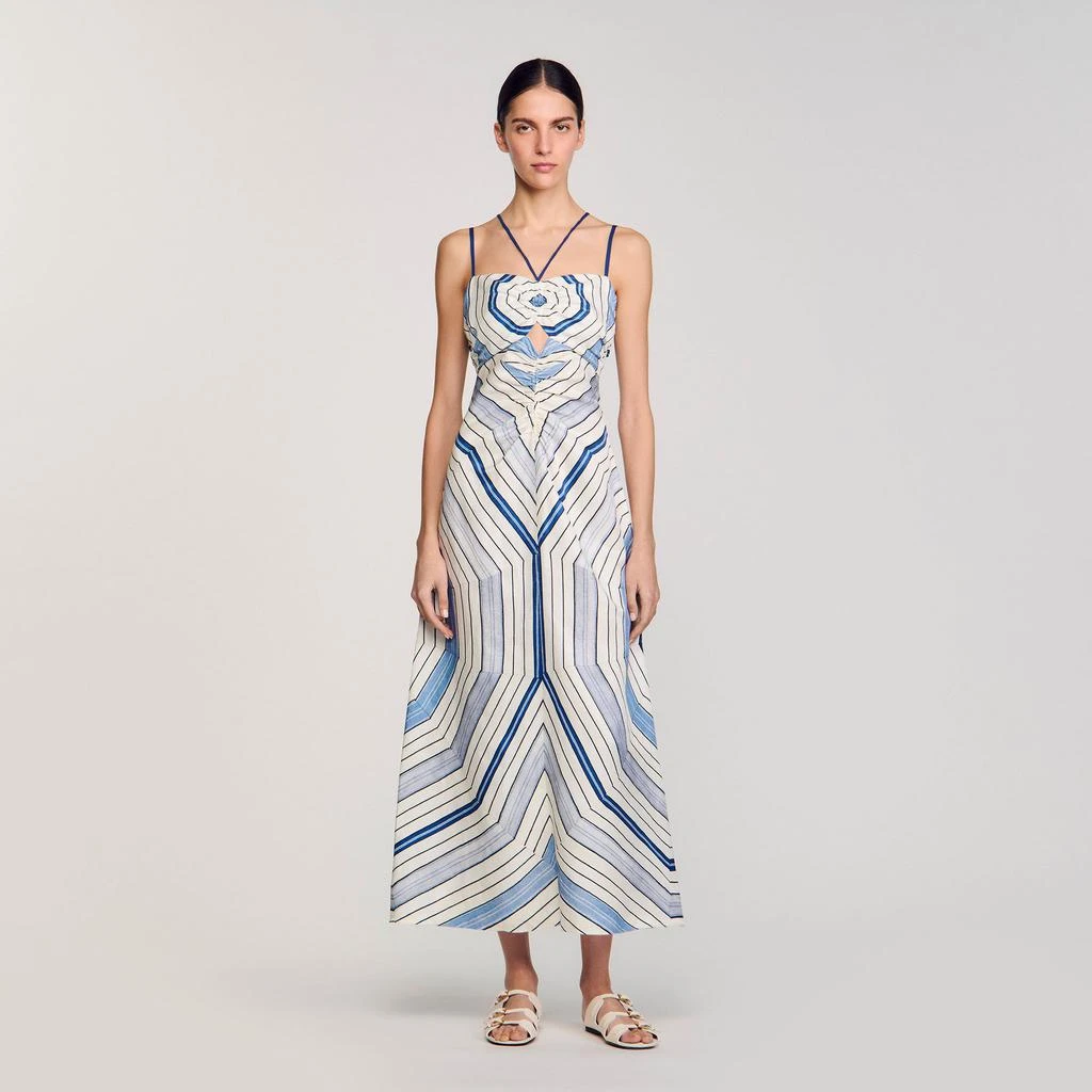 Sandro Spiral-motif maxi dress 1
