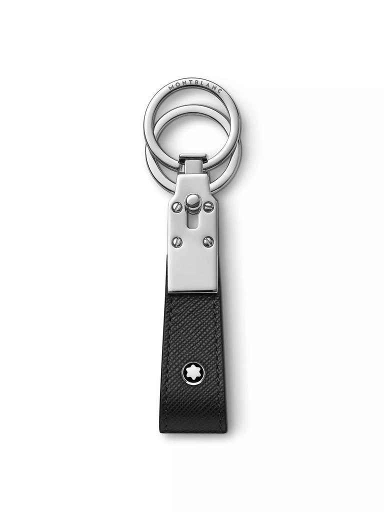 MontBlanc Sartorial Leather & Stainless Steel Key Fob 1