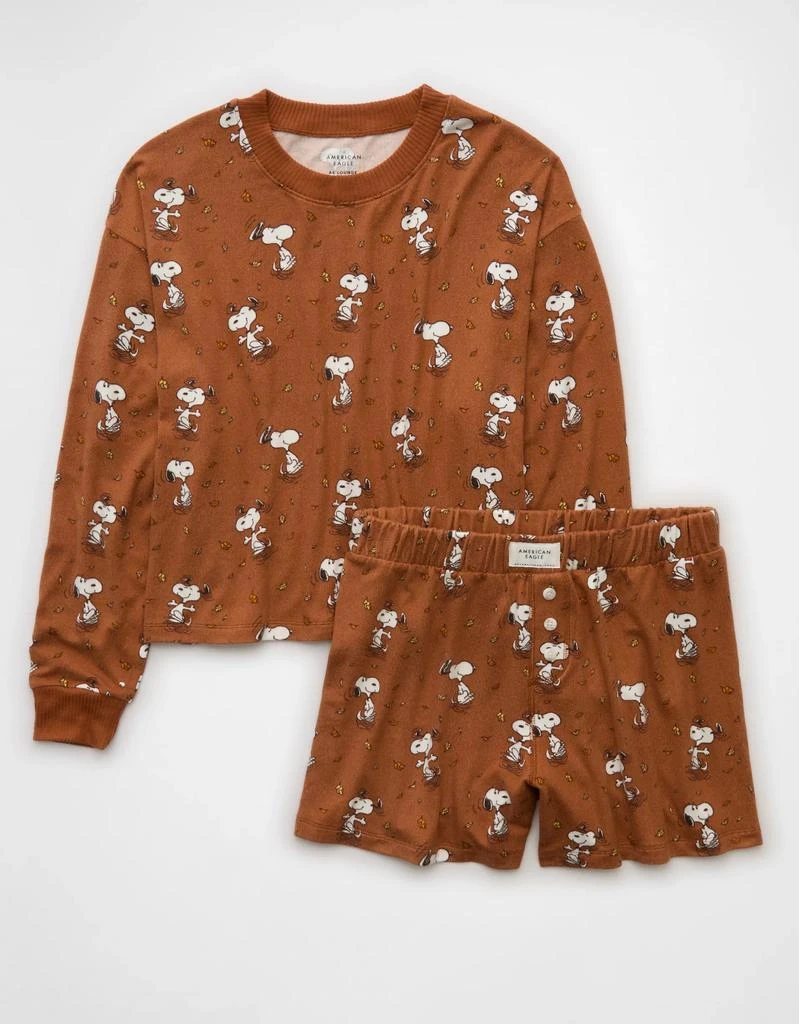 AE AE Luxe Plush Snoopy Halloween PJ Set 3