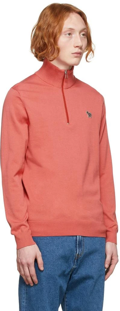 Paul Smith Pink Zebra Half-Zip Sweater 2