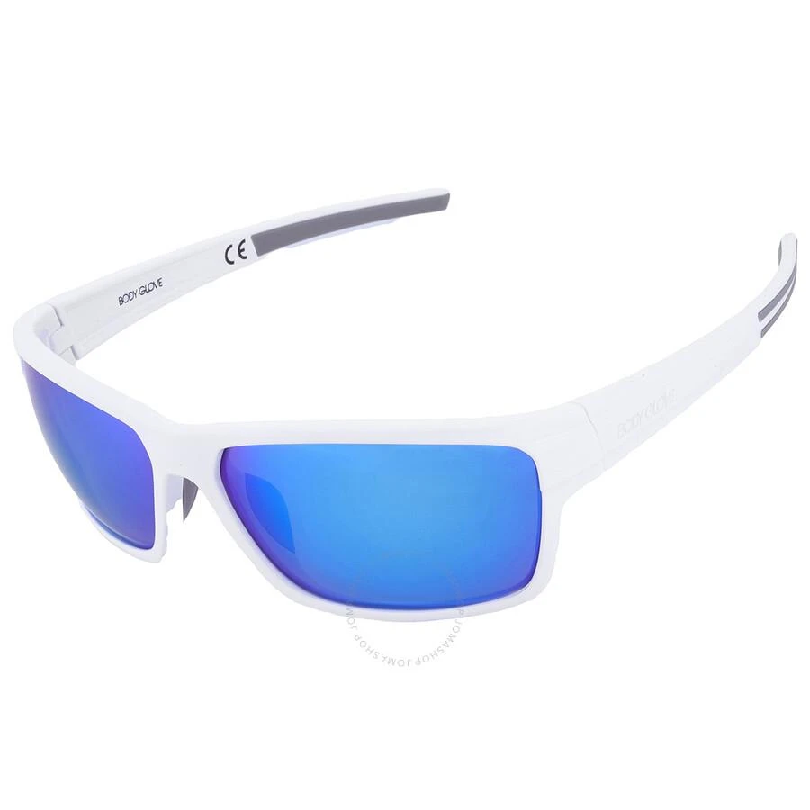 Body Glove Body Glove VAPOR 18 Blue Rectangular Men's Sunglasses 10221327.WMC WHTBLU 3