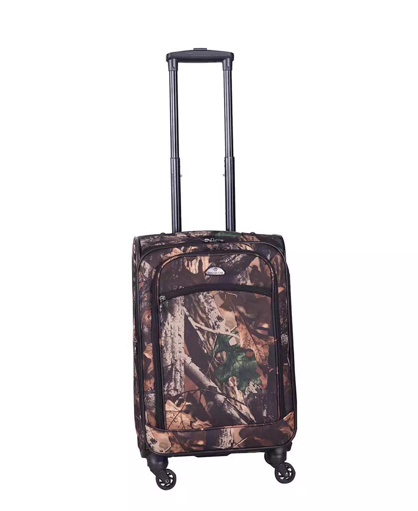 American Flyer Camo Green 5 Piece Spinner Luggage Set