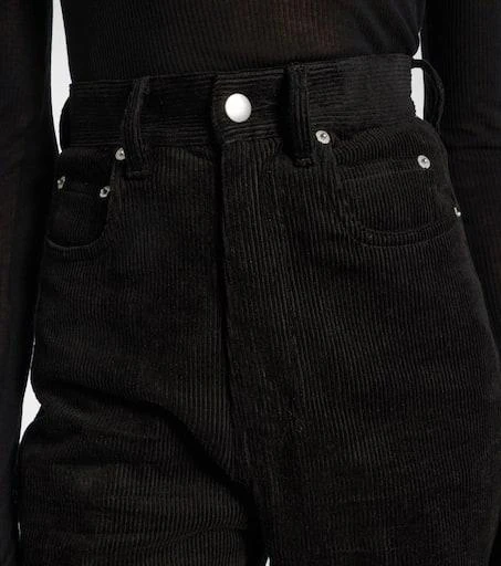 Rick Owens Bolan cotton and linen corduroy flared pants 4