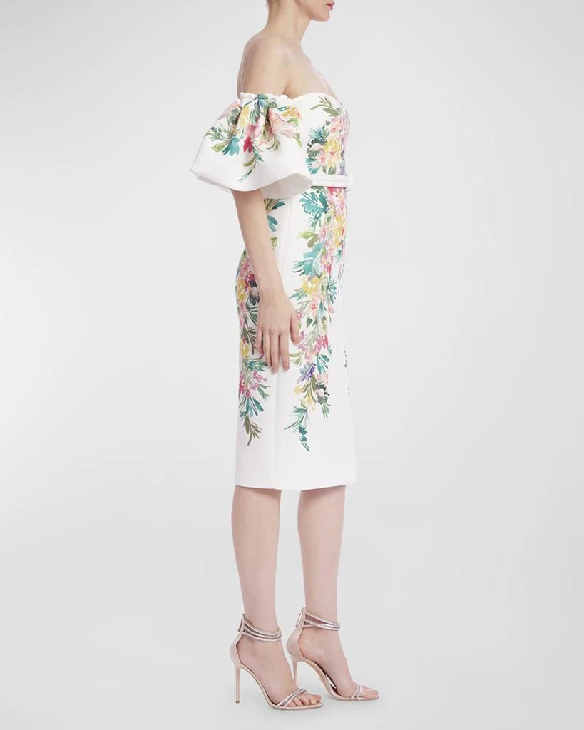 Badgley Mischka Off-Shoulder Floral-Print Midi Dress 2