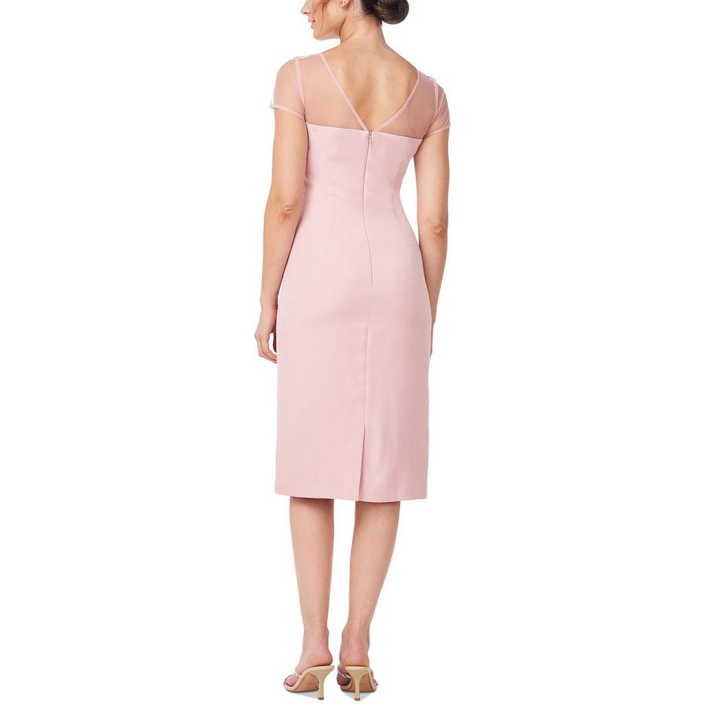 JS Collections Womens Knit Mesh Shift Dress